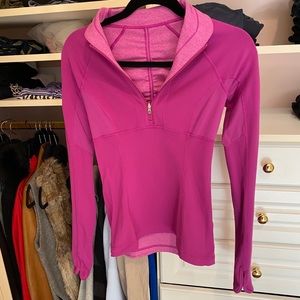 Lululemon pink size 4 reversible half zip jacket